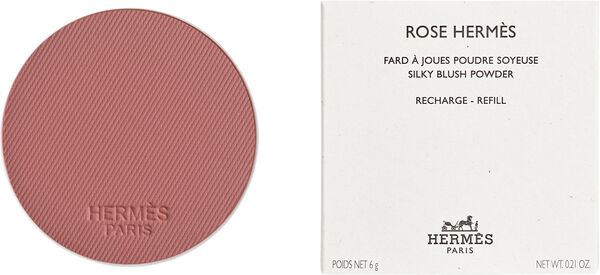Rose Hermès, silky blush powder refill, Rose Feu