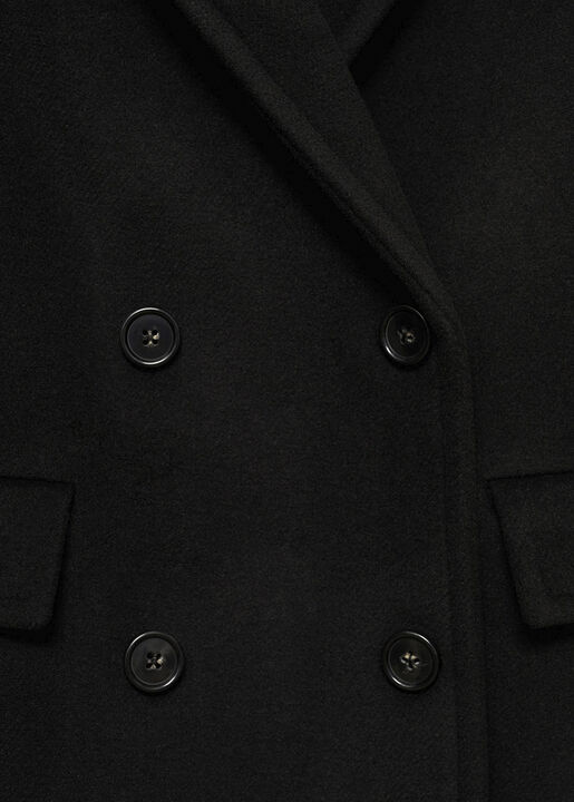 Double-breasted wool coat