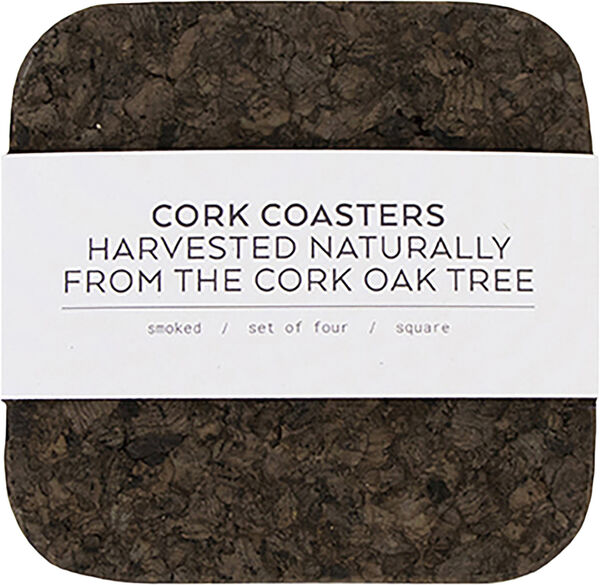 Smoked Cork Firkantet Glasbrik Sæt