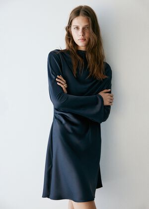 Satin draped dress