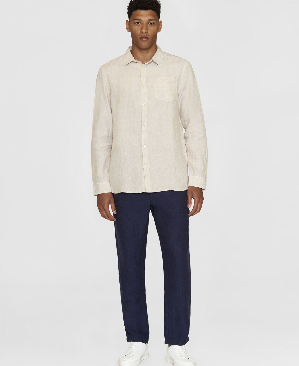 Regular linen shirt GOTS/Vegan