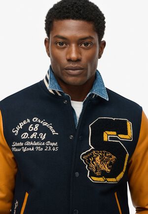 VINTAGE PATCHED VARSITY JKT