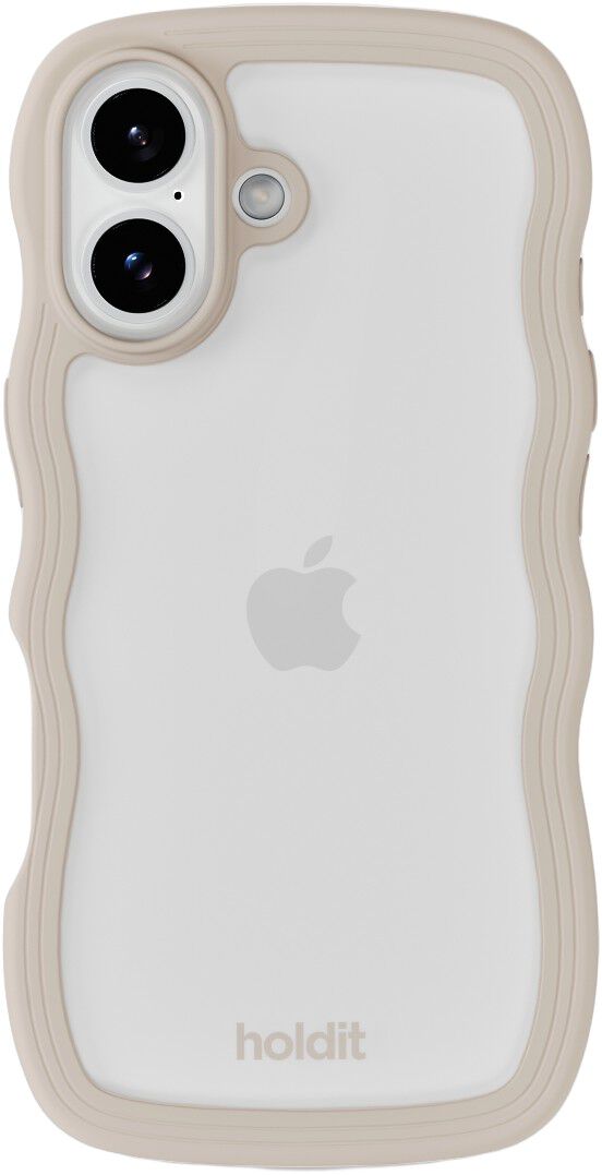 Wavy Case iPhone 17 Light Beige/Transparent