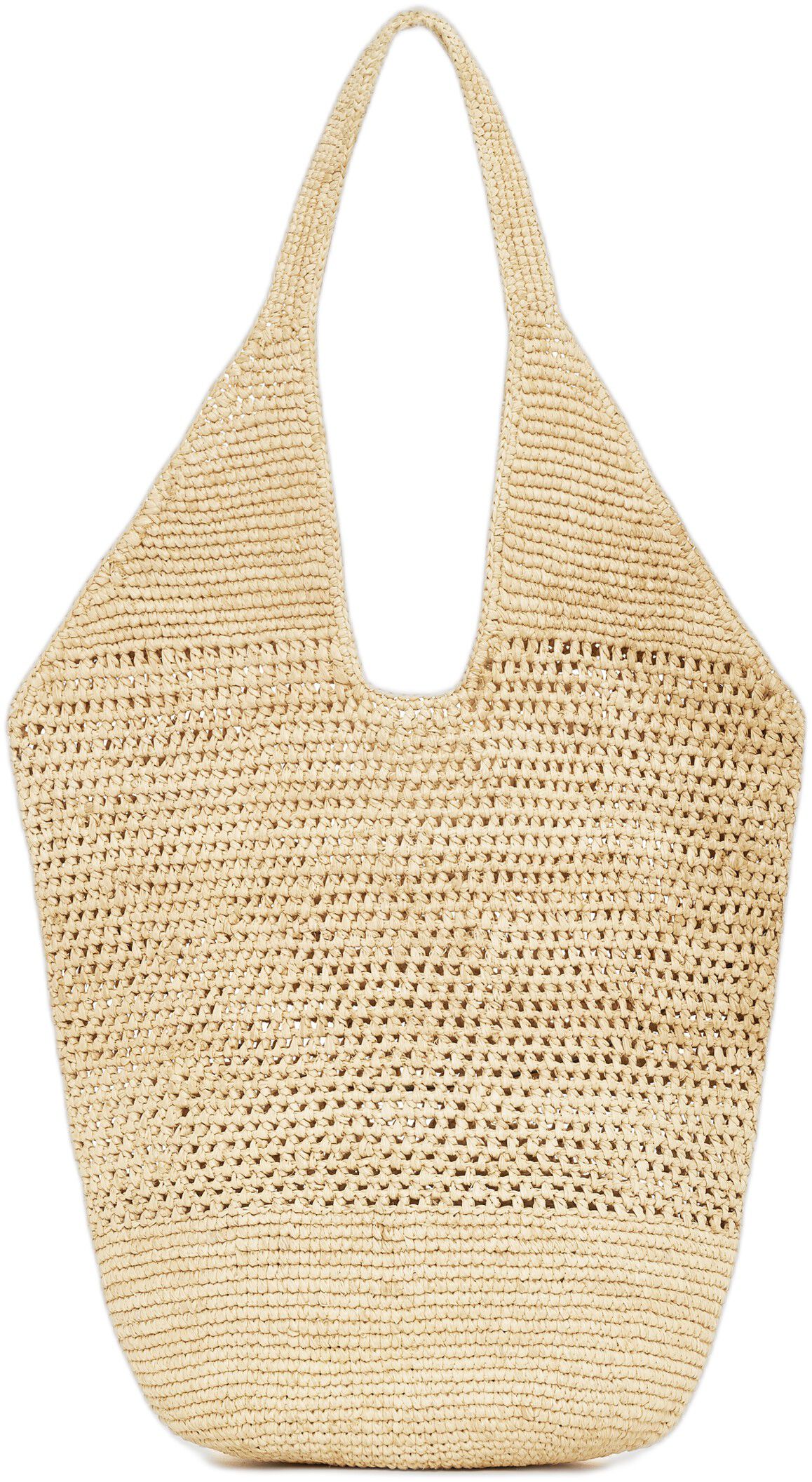 LEAH LOGO HOBO RAPHIA - NATURAL