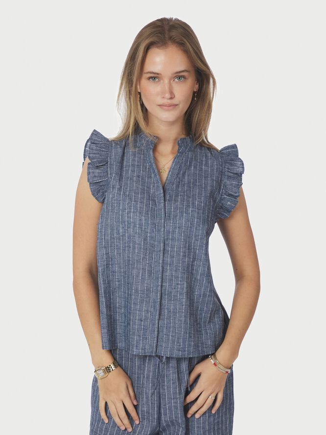 Siona Emb Stripe Top