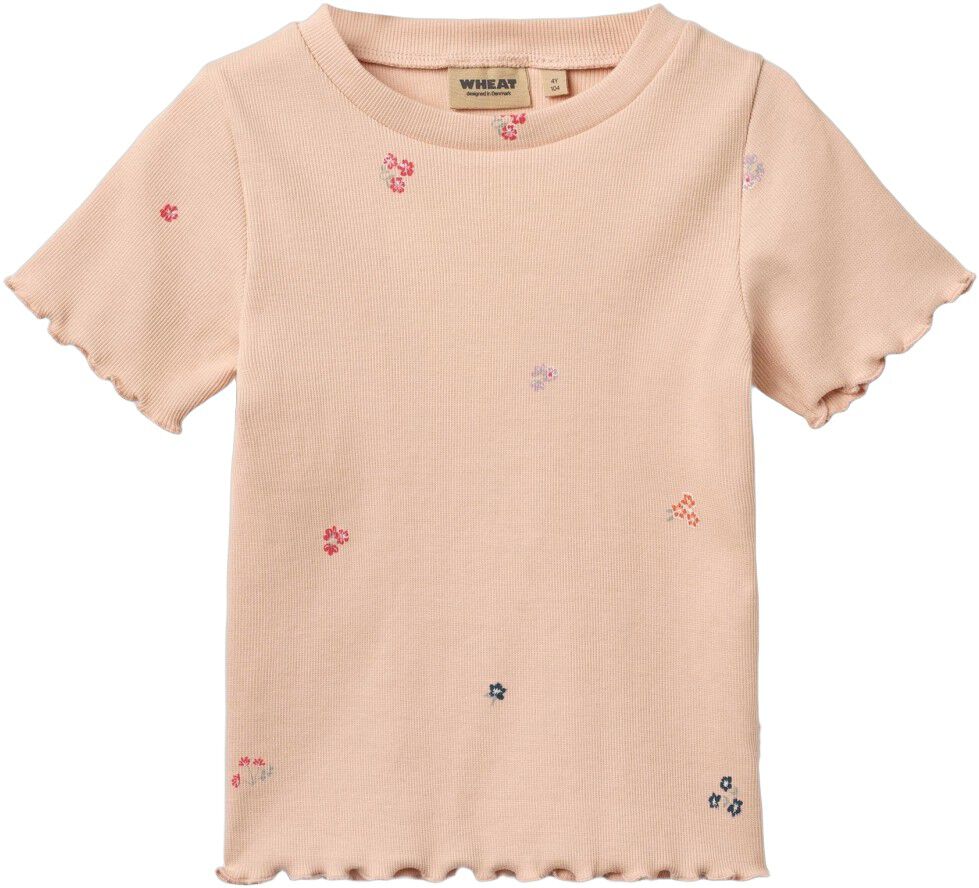 Kort&aelig;rmet Rib T-shirt Alicia