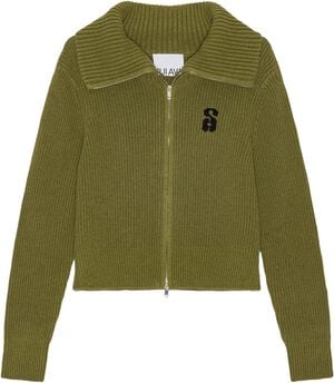 Two-Way Zip Wool Knit