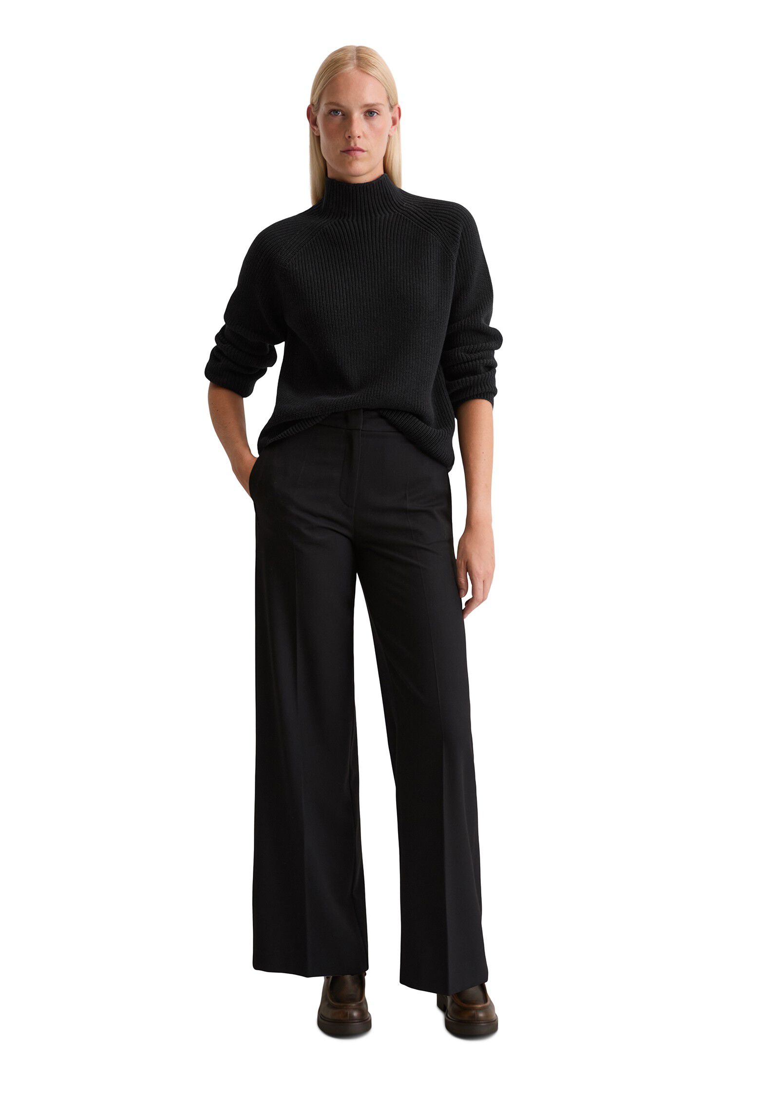 Pullover, longsleeve, stand-up coll