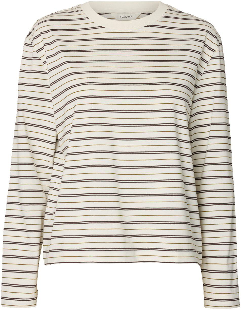 Slwessential Ls Striped Boxy Tee Noos