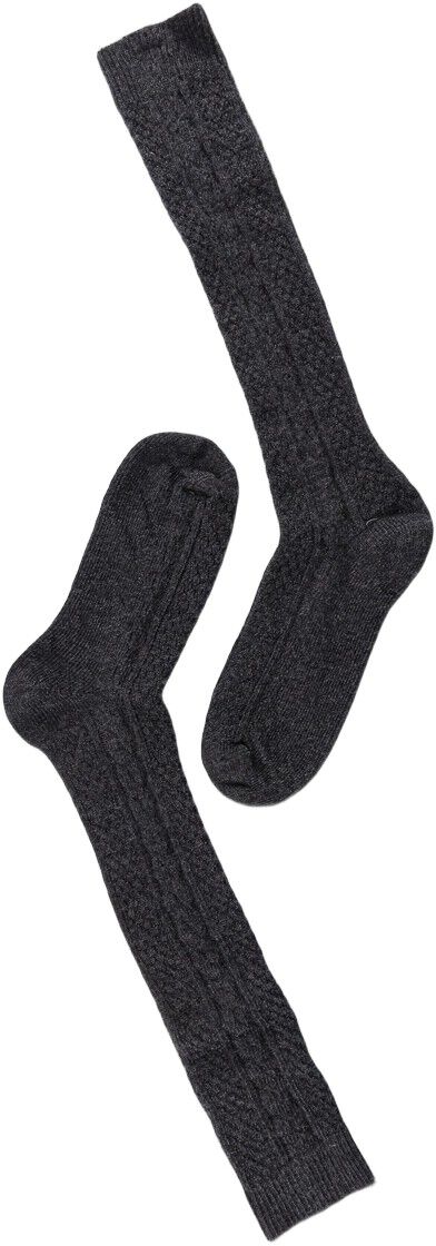 Note Wool Cable Knee High