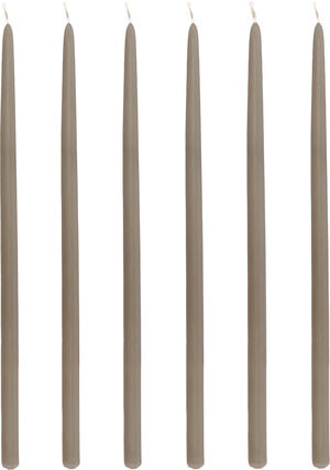 Stearinljus Altri 30 cm 6 st Taupe Paraffin