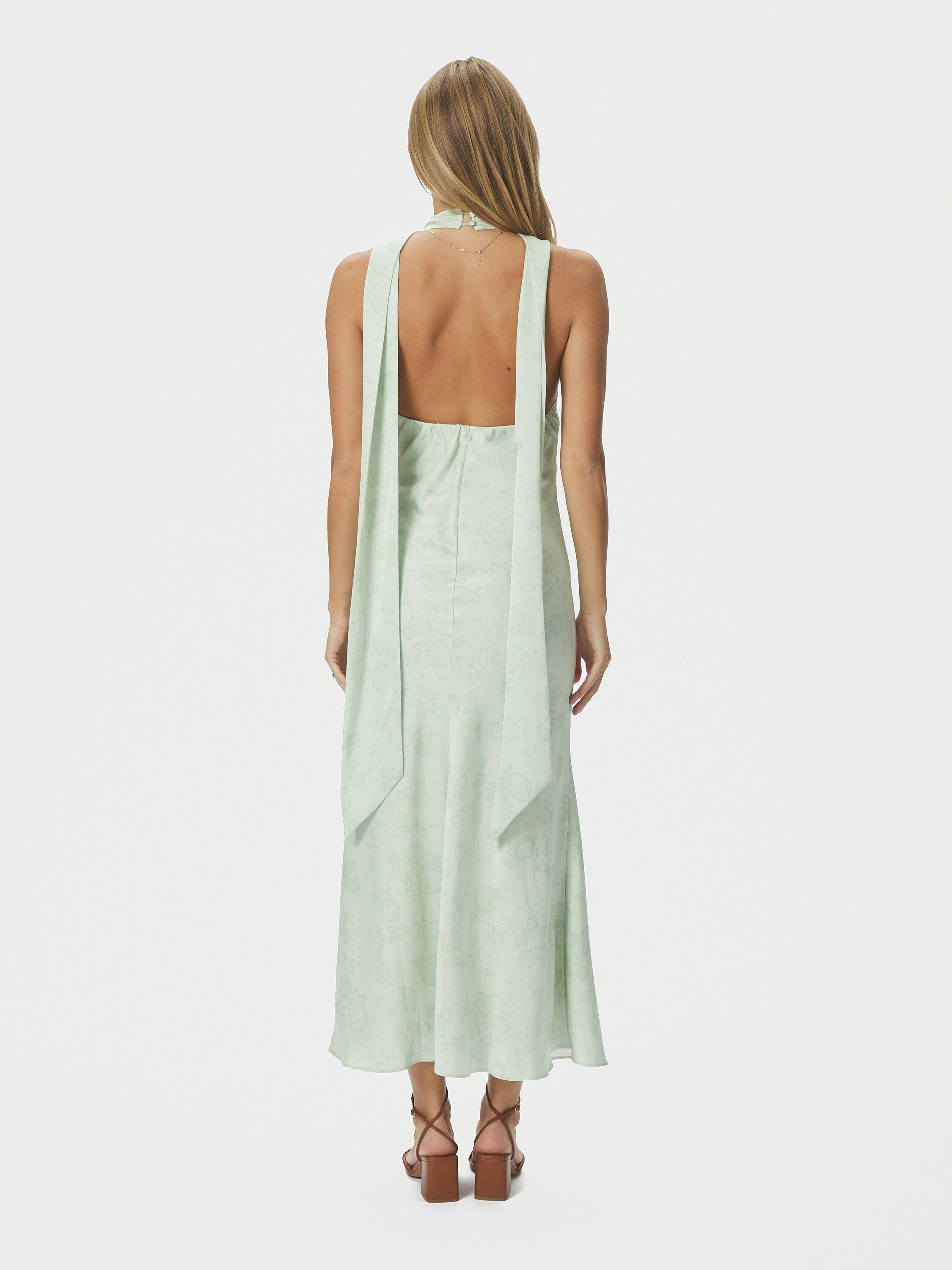 Fiona Pattern Satin Dress