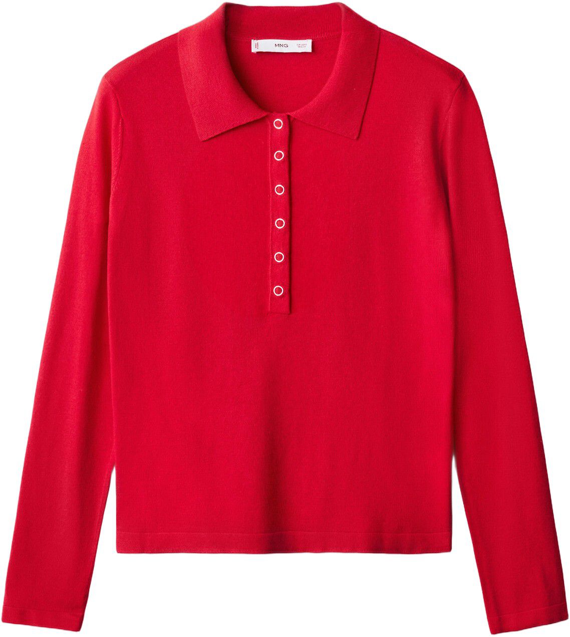 Long-sleeved polo-neck sweater