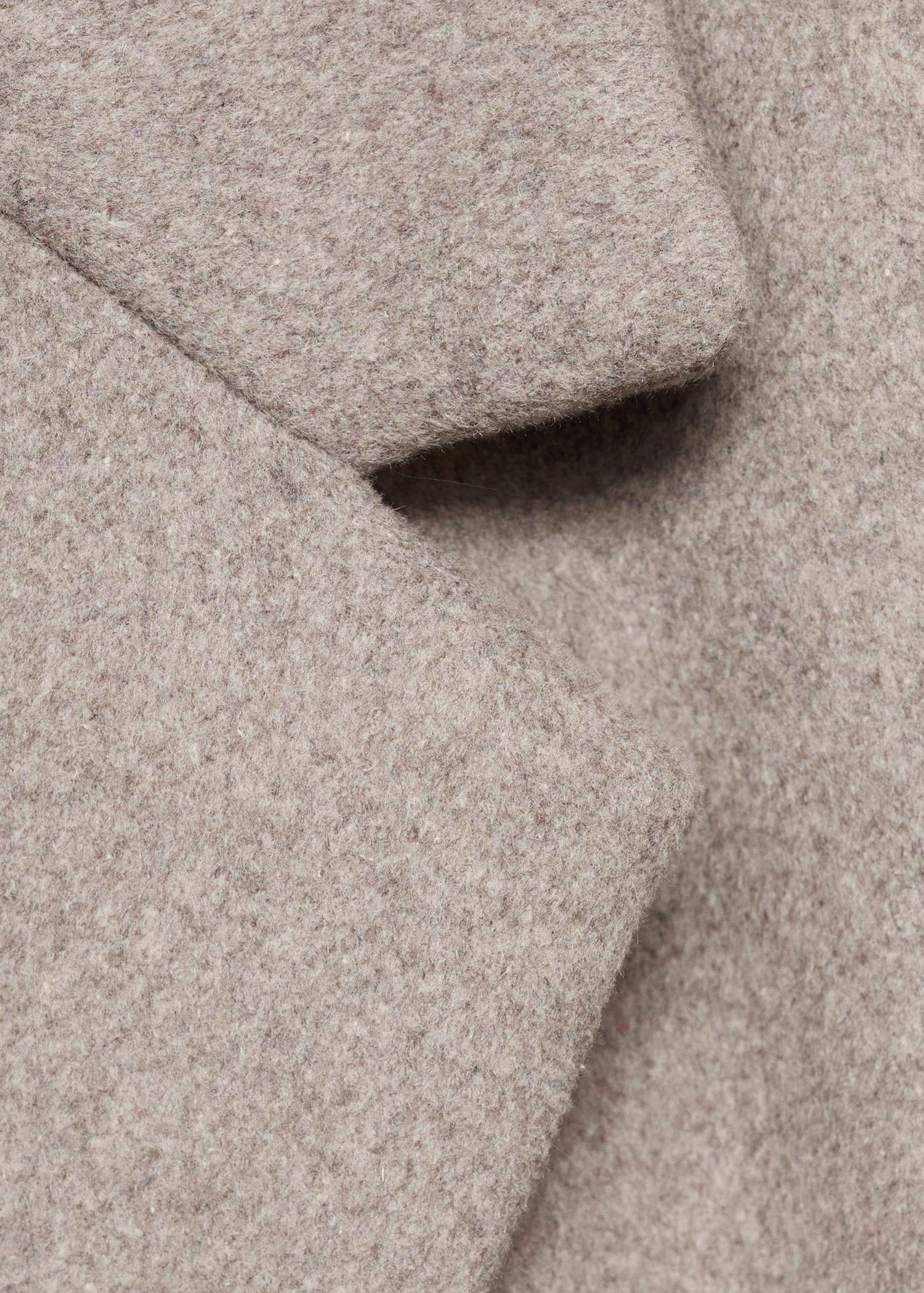 Double-breasted wool coat