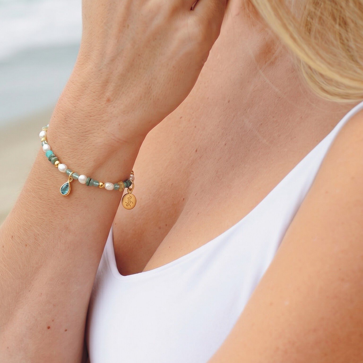 Water Drop Pure Pearl Bracelet