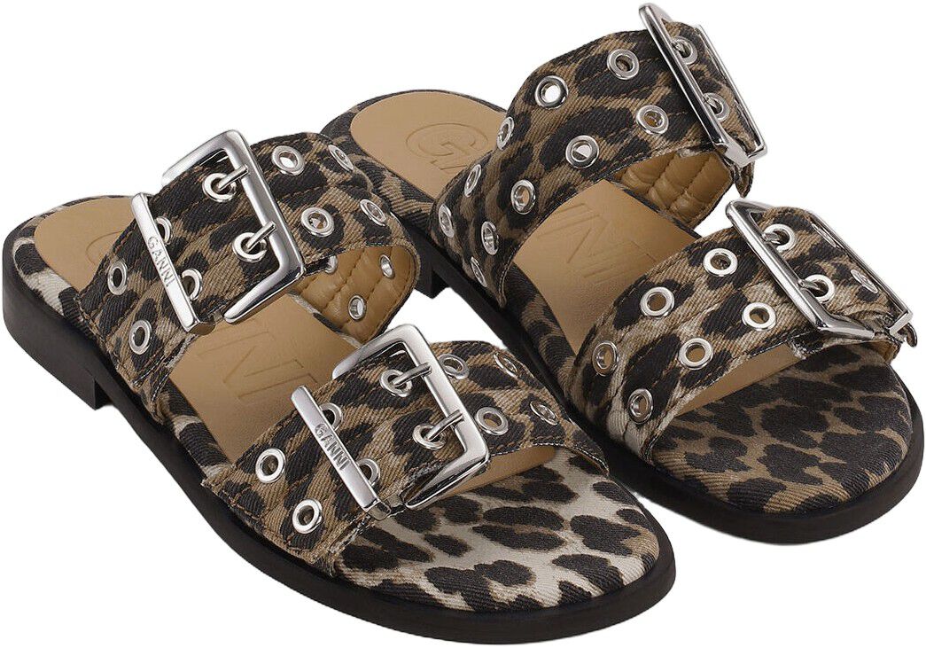 Feminine Buckle Two Strap Sandal De