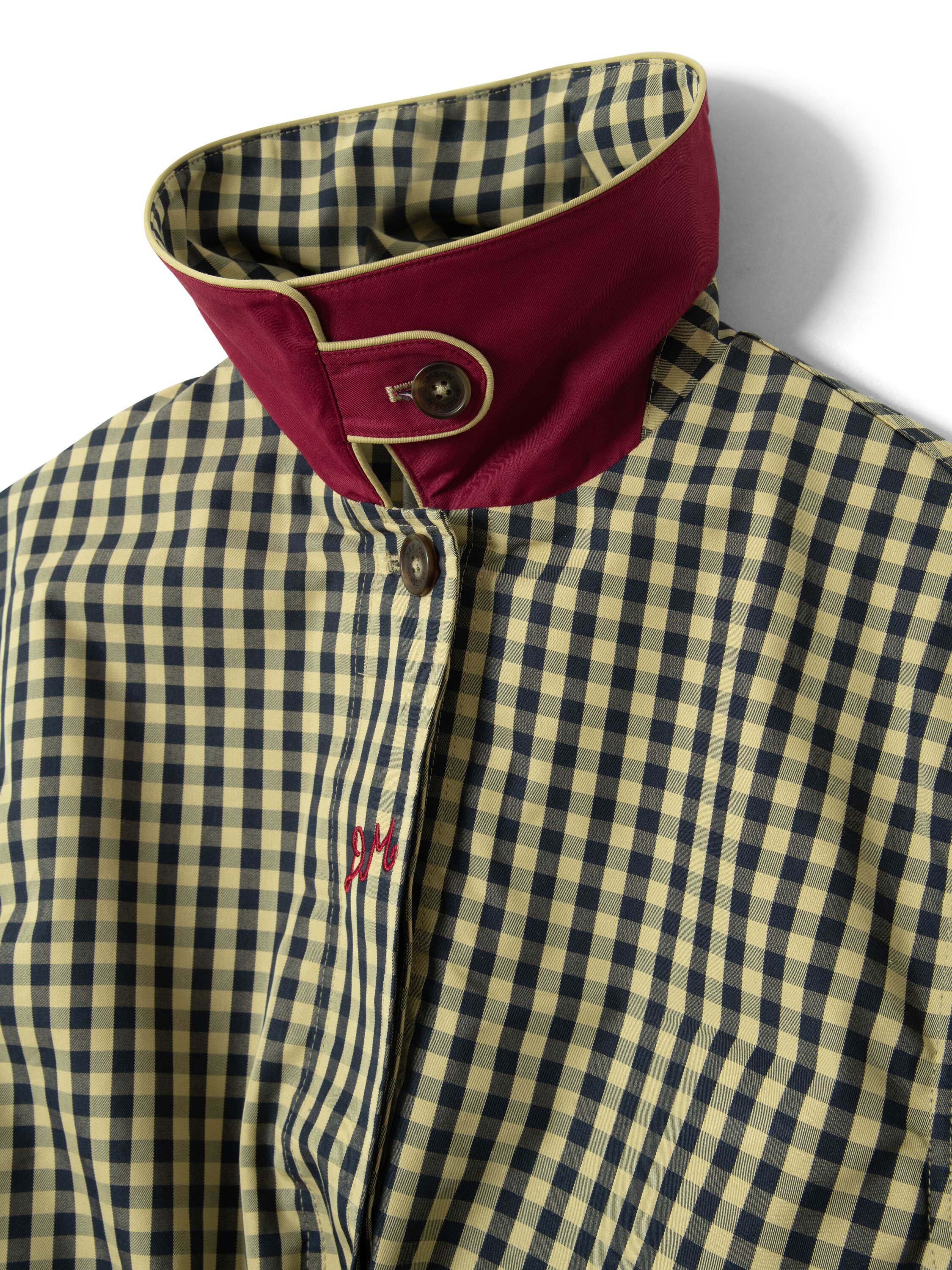 MYRTLE TRENCH COAT - NAVY GINGHAM