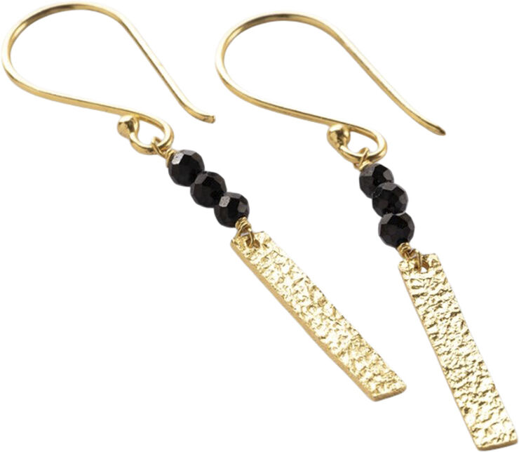 Bar Black Onyx Earrings GP