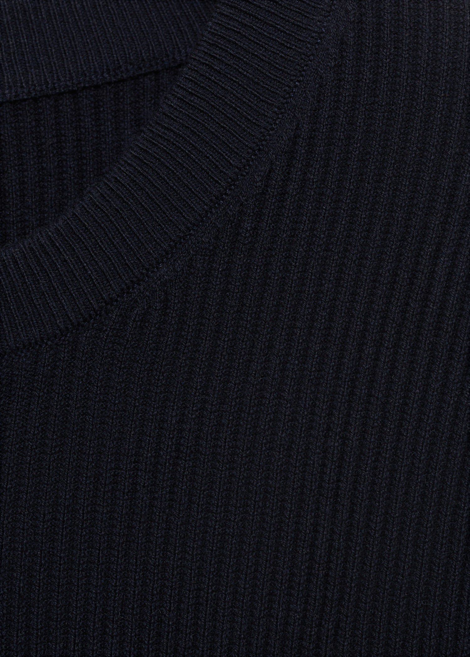 Fine rib-knit cotton sweater