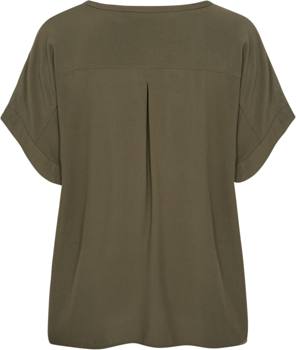 Curvy WA-SIA 1 Bluse M&oslash;rkegr&oslash;n