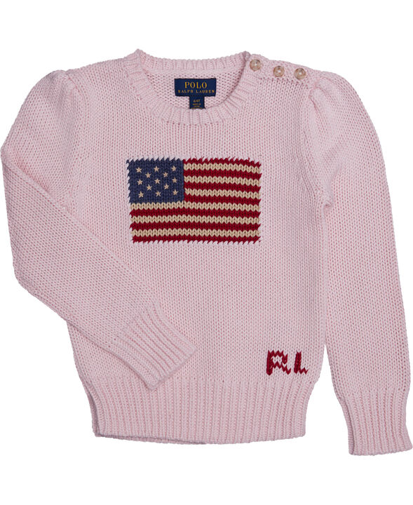 Flag Cotton Crewneck Sweater
