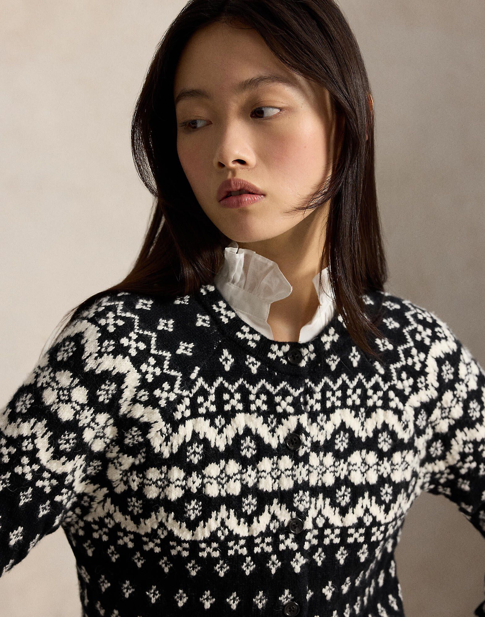 WOOL/COTTON-SWEATER-CARDIGAN