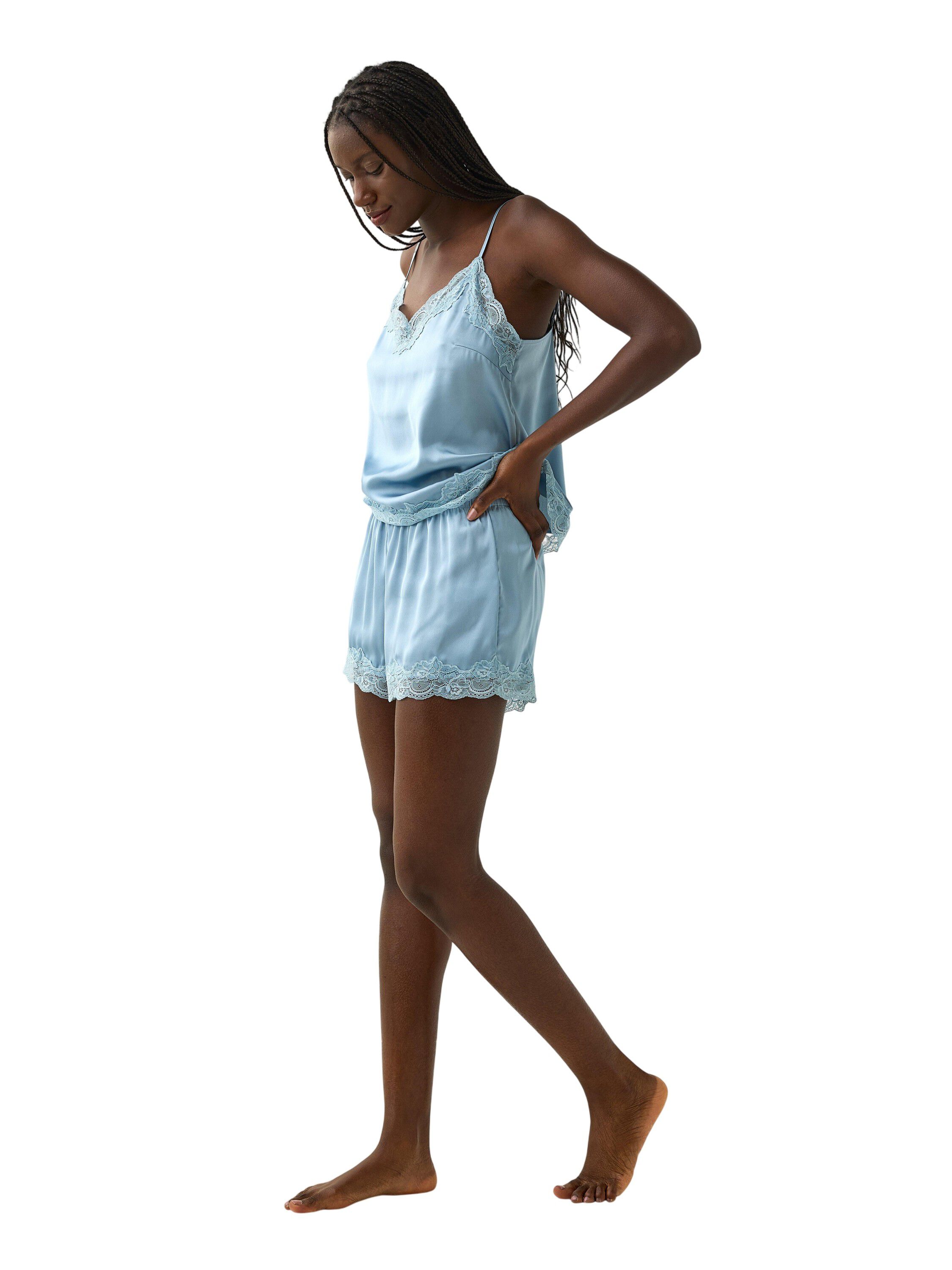 Pyjamasshorts i satin