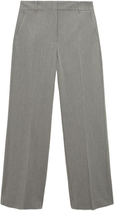 Straight mid-rise trousers