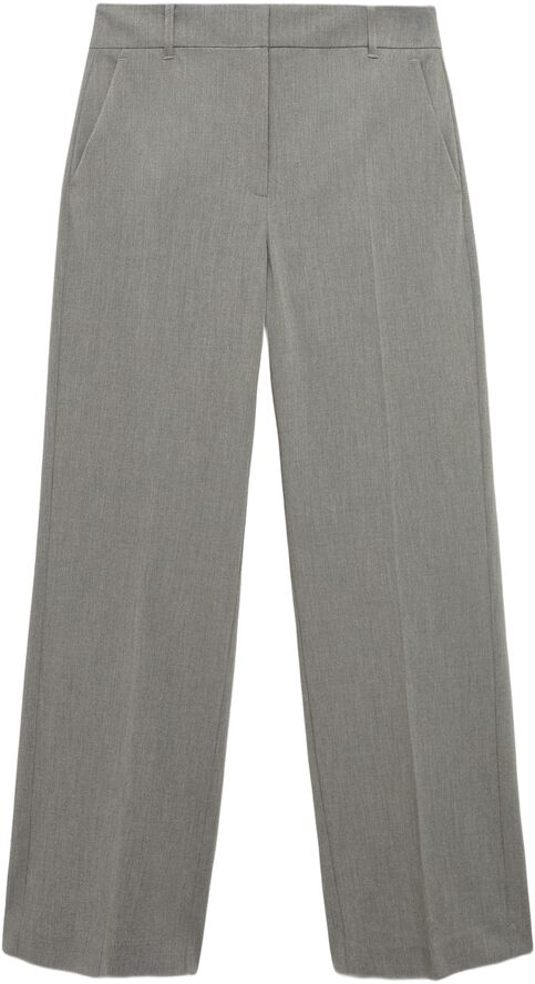 Straight mid-rise trousers