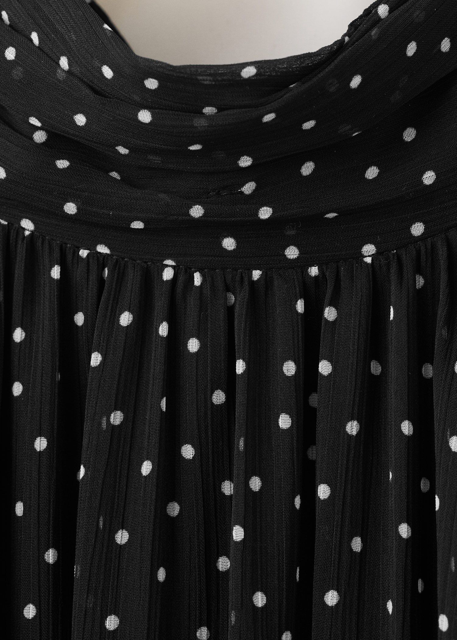 Gathered turtleneck dress