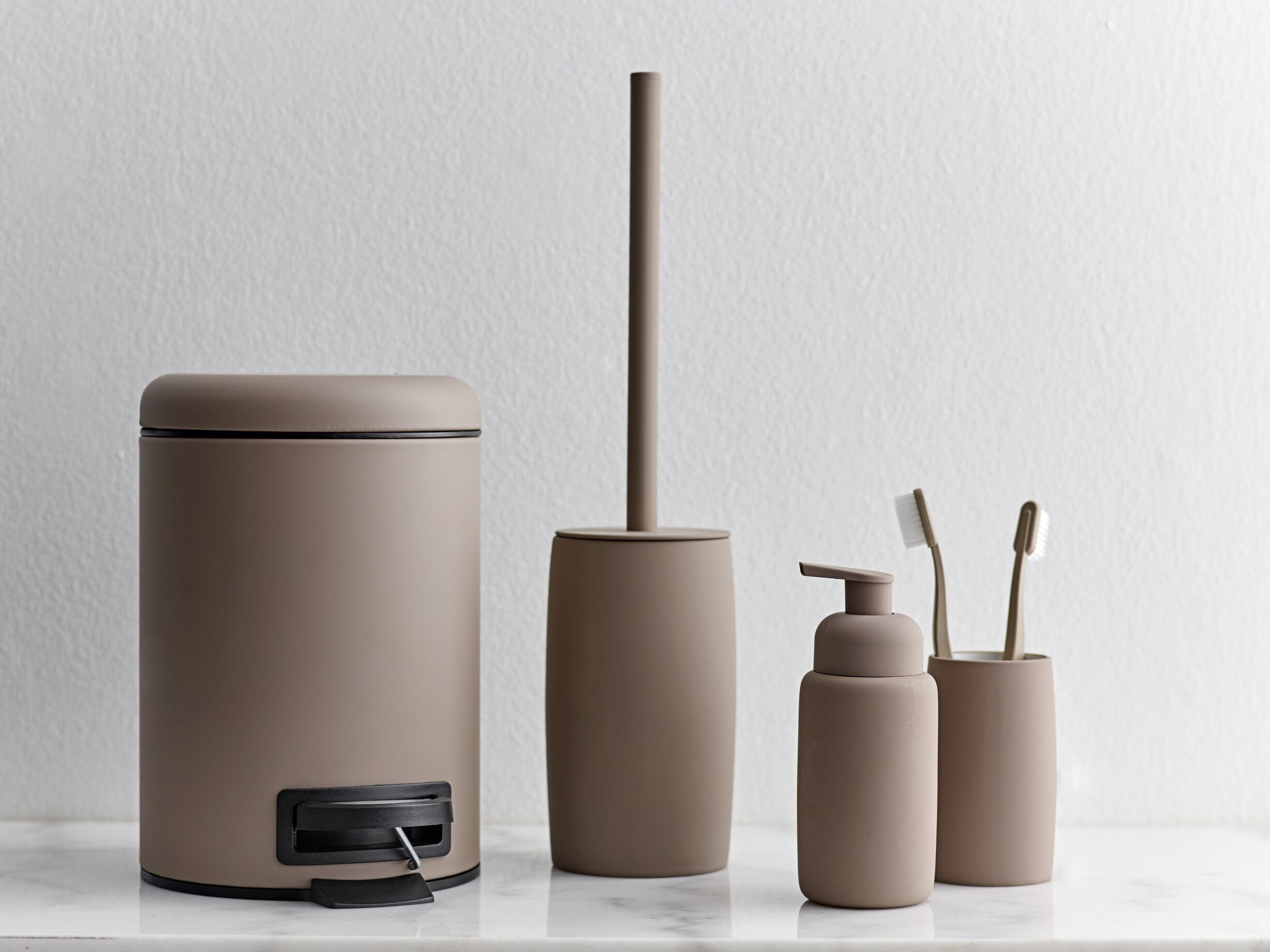 Tandborstmugg Mono Taupe