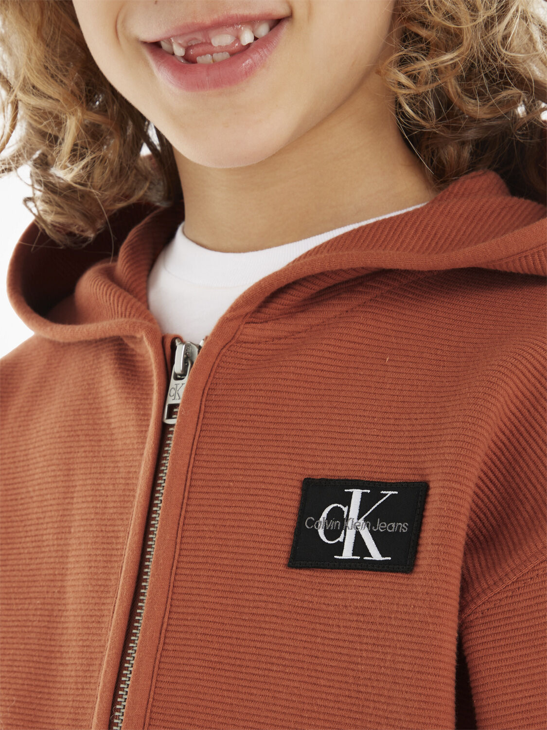 Zip-through sweatshirt with badge logo