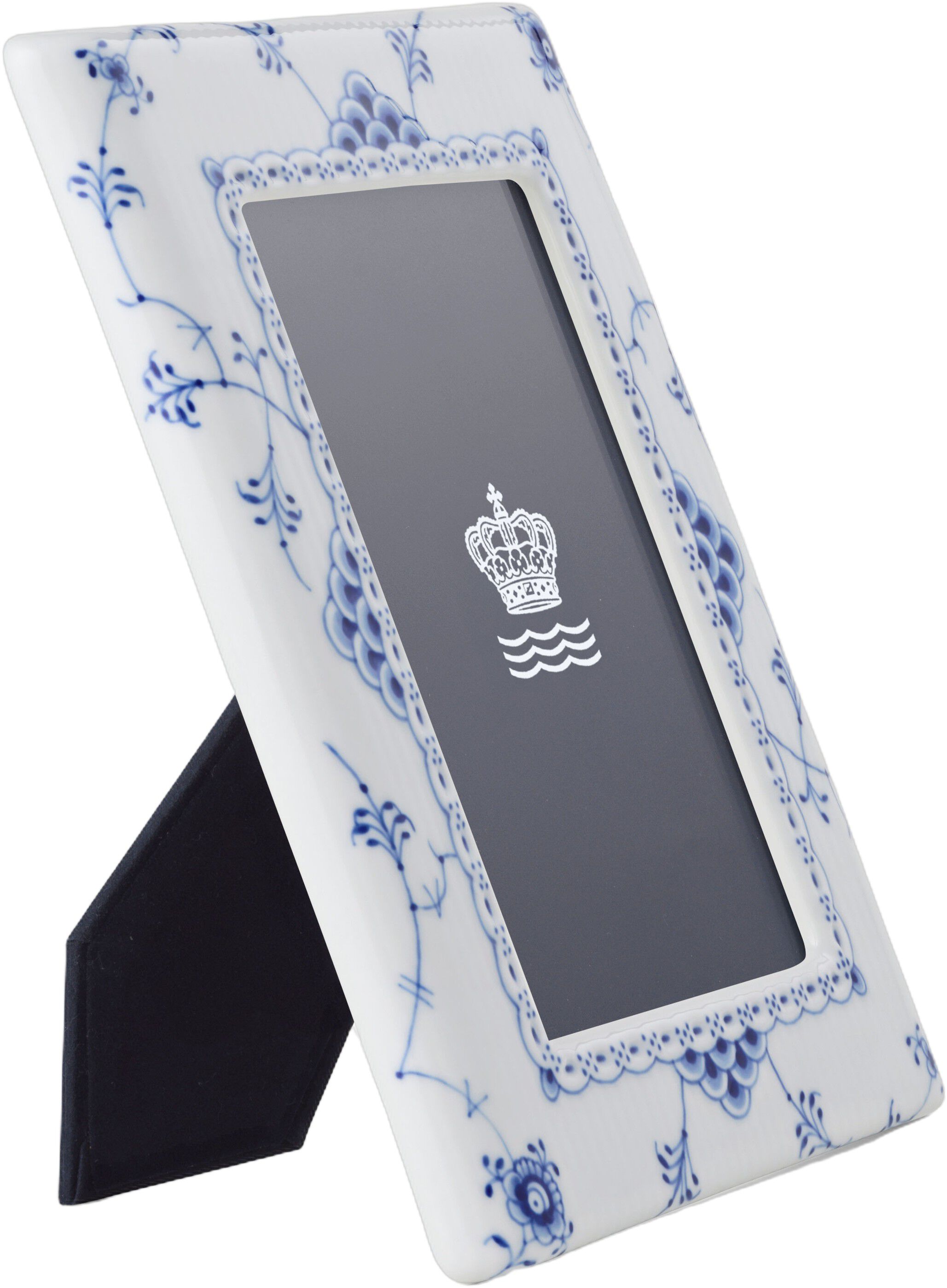 Blue Fluted HL Photo Frame 21cm