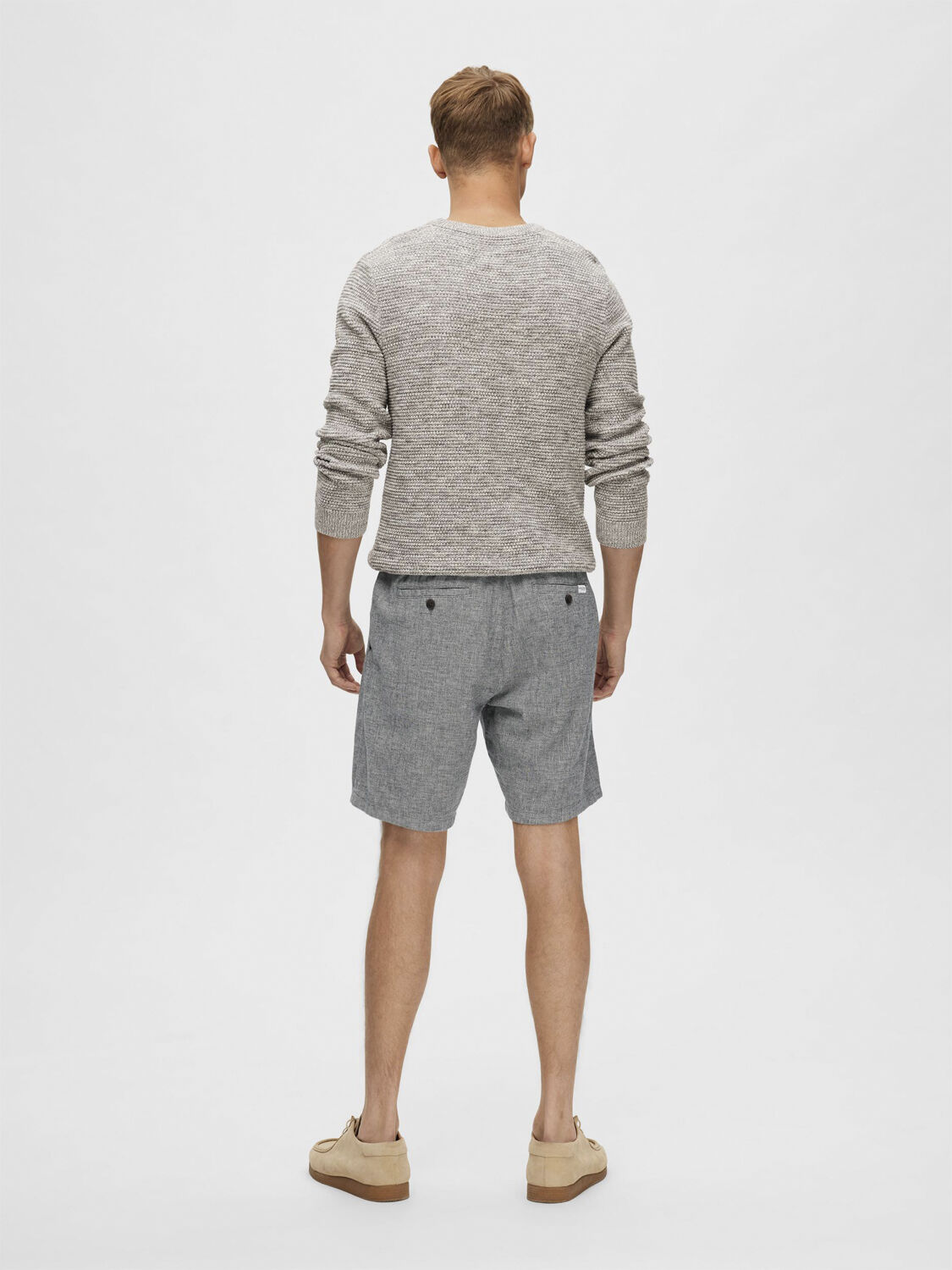 Slhregular-Brody Linen Bld Shorts Noos