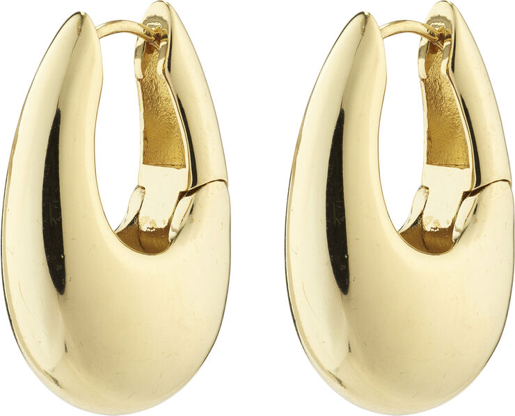 AUTUMN chunky retro hoop earrings gold-plated
