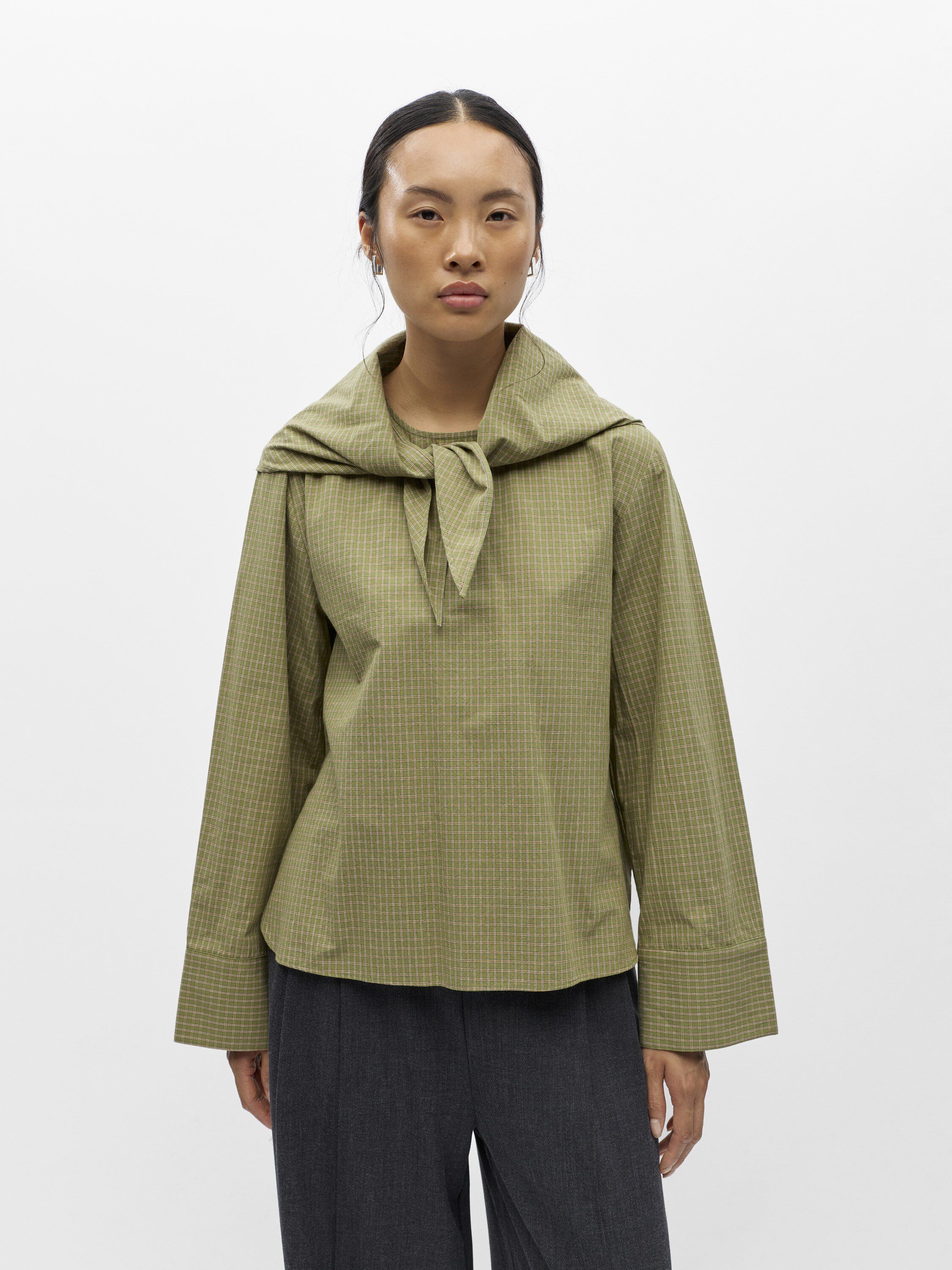 Objvonne L/S Re Scarf Top 146