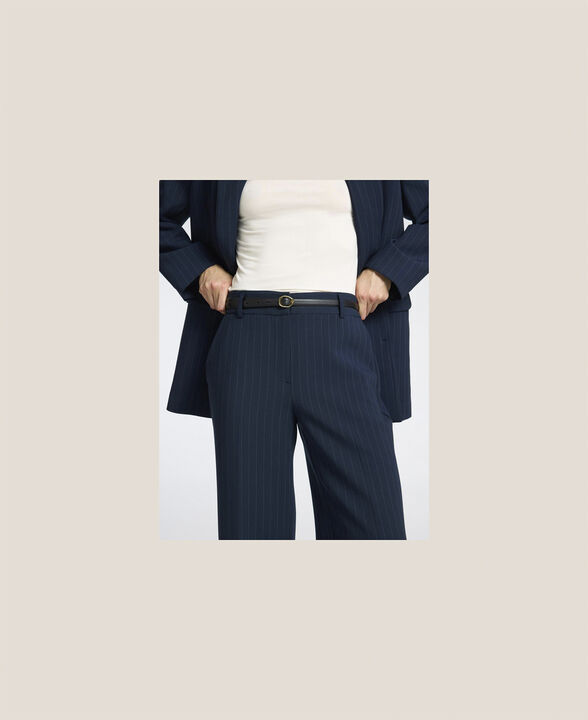 Slfrita Mw Wide Pant Pin Stripe Noos