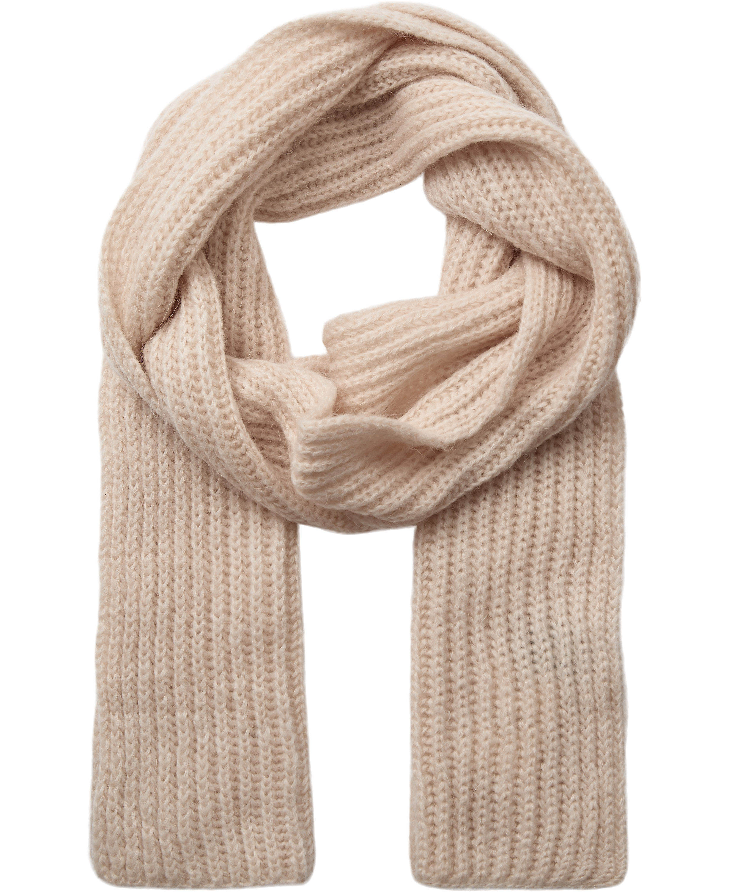 Chunky Rib Scarf, Beige