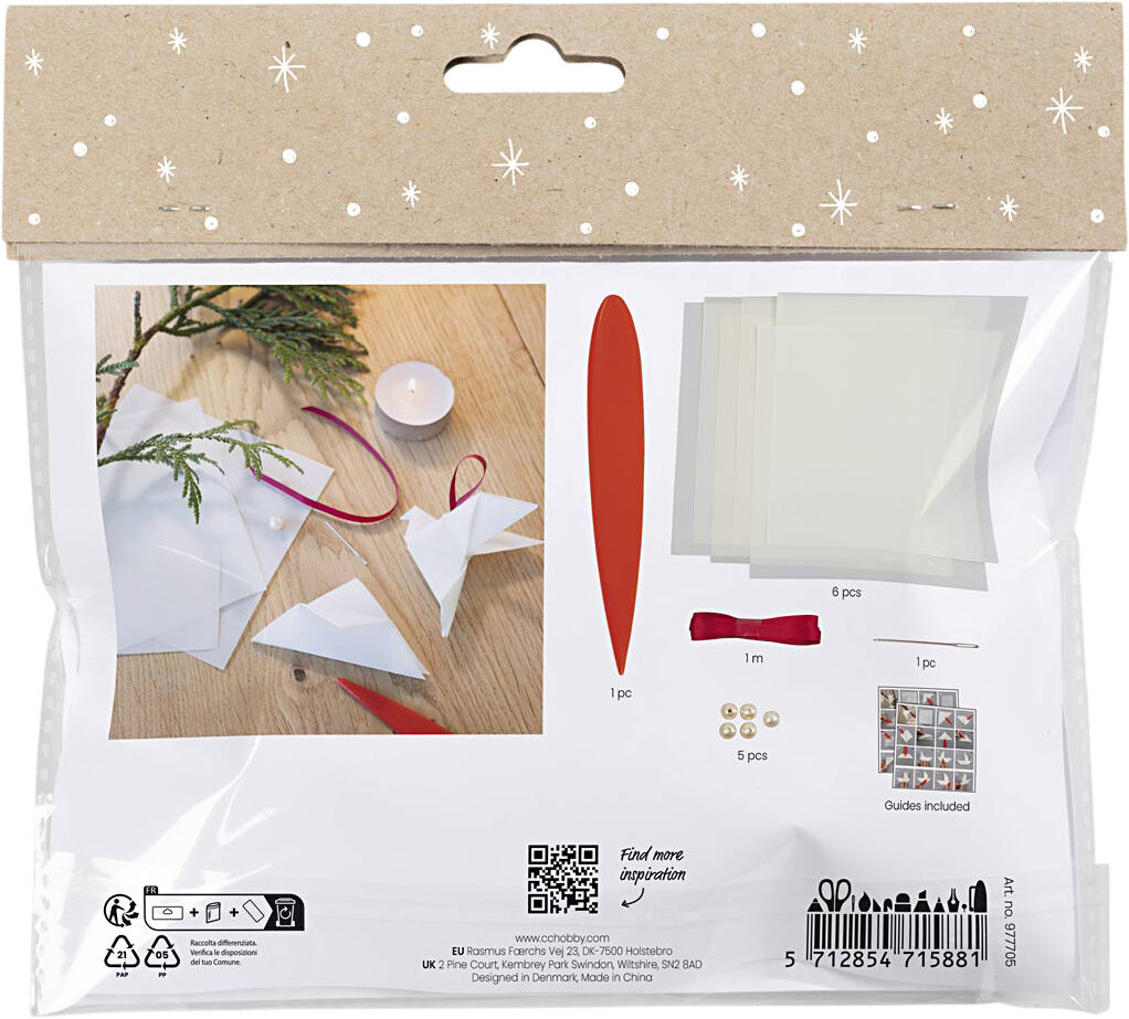 Mini DIY Kit Origami, Duer/stjerner