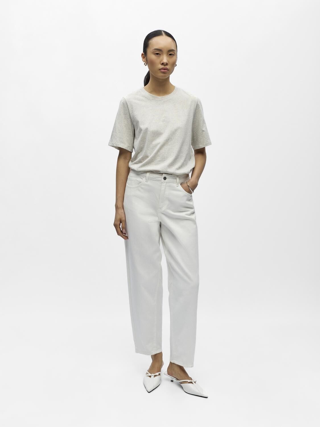 Objmiu Zoe Mw Barrel Ank Twill Jeans Div