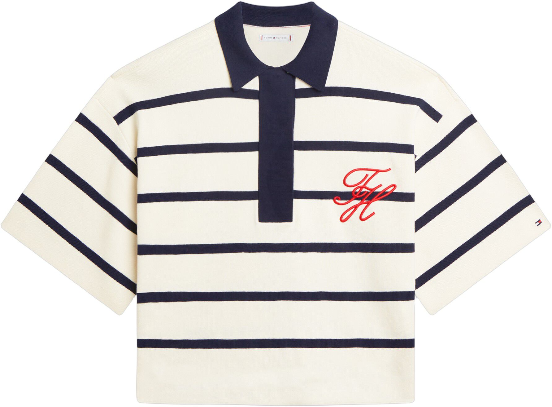 Premium Knit Gold-Tone Button Polo Jumper