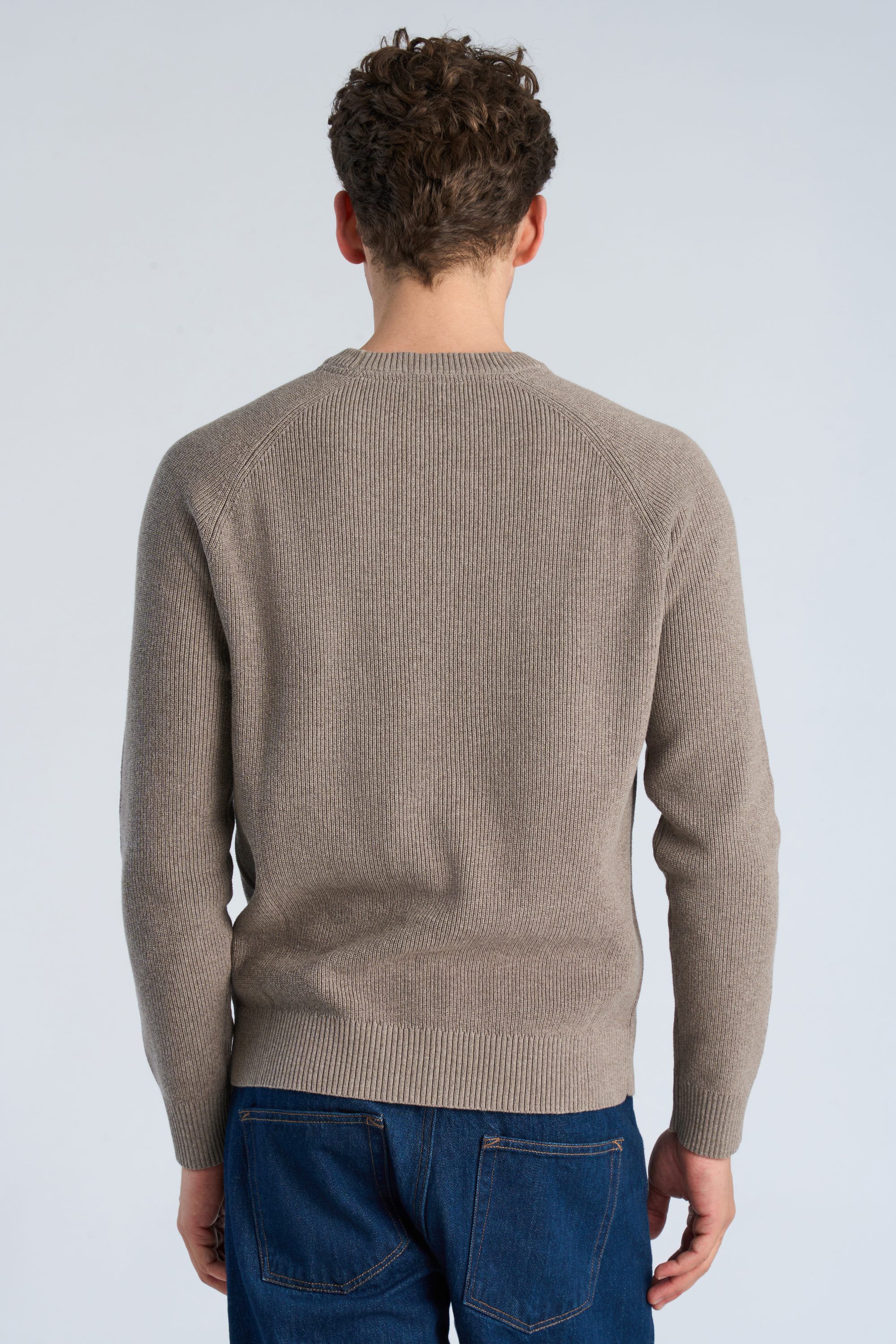 Ribbed L/S o-neck knit