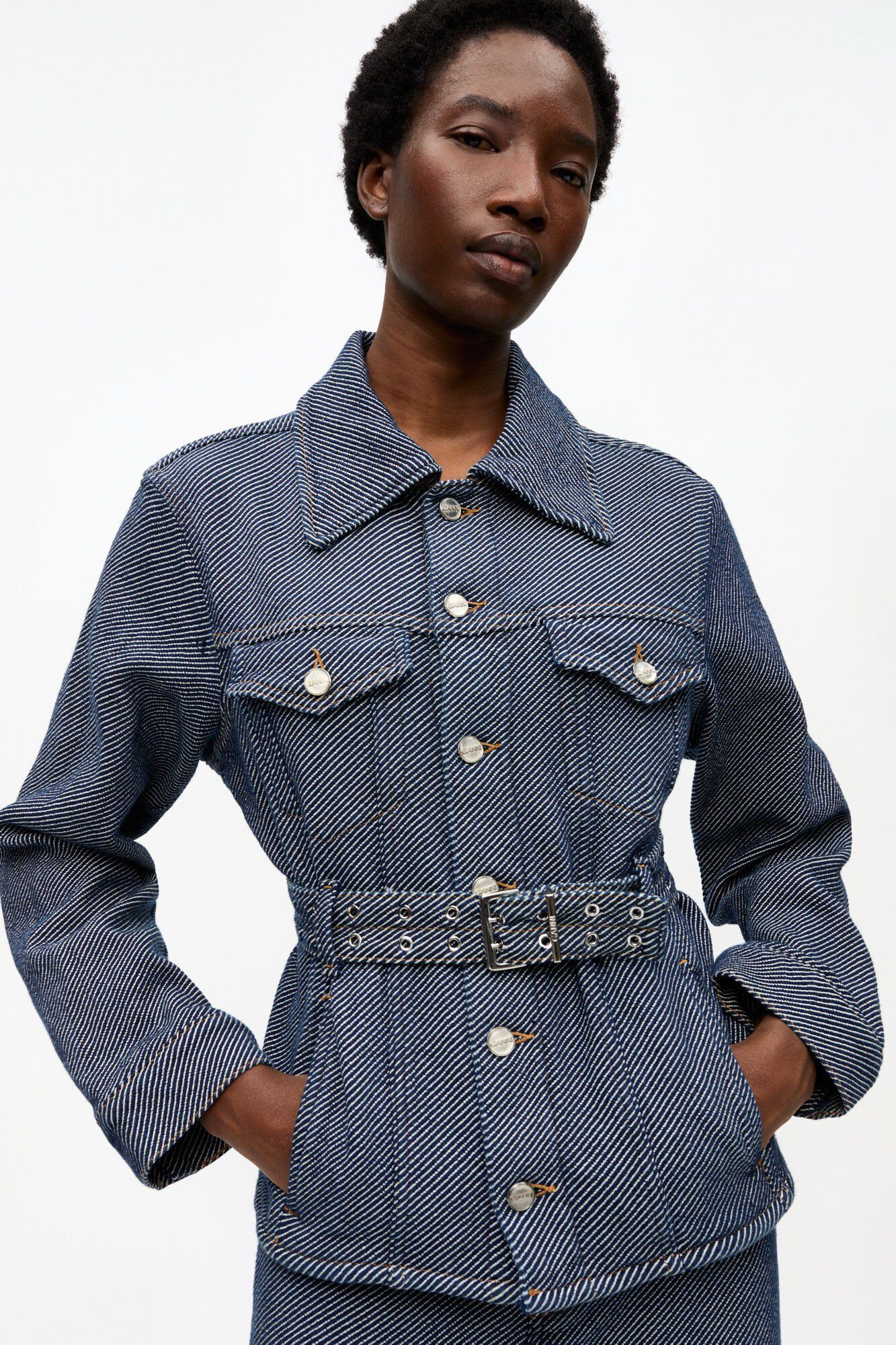 Heavy Twill Denim Short Jacket