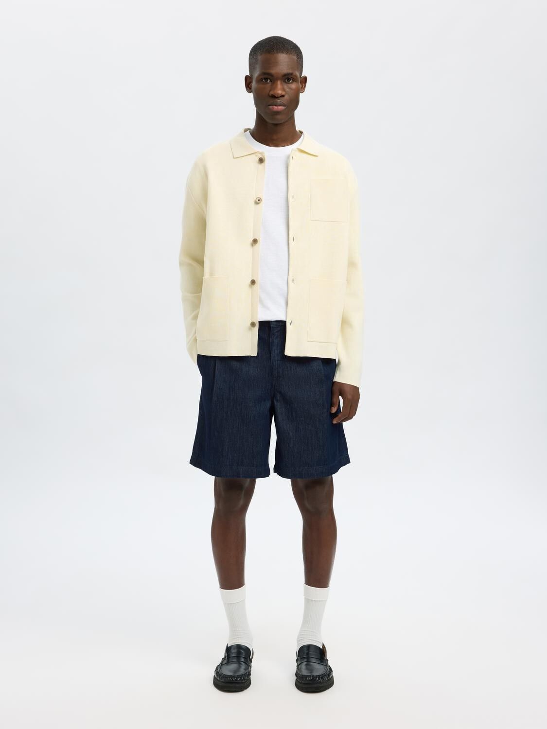 SLHLOOSE-NOLAN DARK B DENIM SHORTS