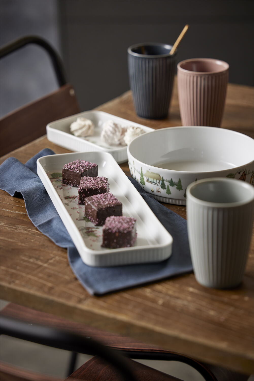 "Bolle lav nr. 4 Vinter 1,2 liter 20 cm Hvit Ildfast porselen"