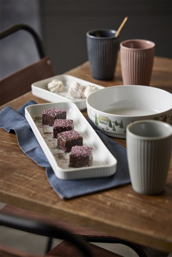 "Bolle lav nr. 4 Vinter 1,2 liter 20 cm Hvit Ildfast porselen"