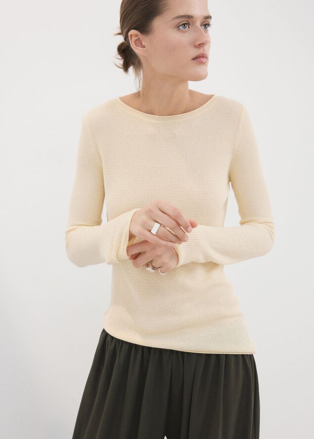 Fine-knit sweater