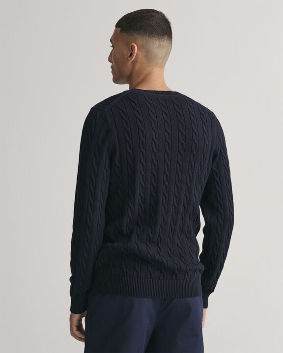 COTTON CABLE C-NECK