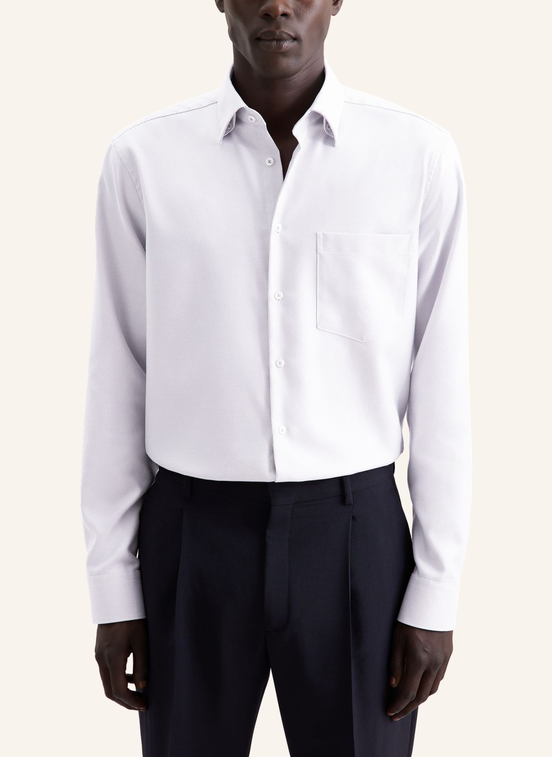 Business shirt Regular 1/1 Covered-Button-Down-Collar Struc