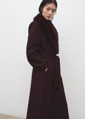 Manteco wool coat with fur collar